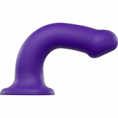 Фиолетовый фаллоимитатор-насадка Strap-On-Me Dildo Dual Density size L - 19 см. - Strap-on-me - купить с доставкой в Уфе