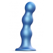 Голубая насадка Strap-On-Me Dildo Plug Balls size L - Strap-on-me - купить с доставкой в Уфе