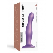Фиолетовая насадка Strap-On-Me Dildo Plug Curvy size L - Strap-on-me - купить с доставкой в Уфе
