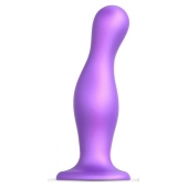 Фиолетовая насадка Strap-On-Me Dildo Plug Curvy size L - Strap-on-me - купить с доставкой в Уфе