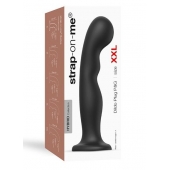 Черная насадка Strap-On-Me Dildo Plug P G size XXL - Strap-on-me - купить с доставкой в Уфе