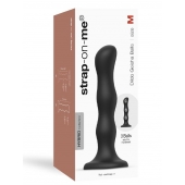 Черная насадка Strap-On-Me Dildo Geisha Balls size M - Strap-on-me - купить с доставкой в Уфе