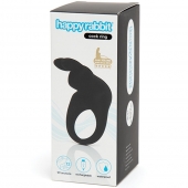 Черное эрекционное виброкольцо Happy Rabbit Rechargeable Rabbit Cock Ring - Happy Rabbit - в Уфе купить с доставкой
