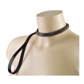 Эффектный сверкающий ошейник с поводком  Гламур - Sitabella - купить с доставкой в Уфе