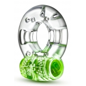 Зеленое эрекционное виброкольцо Arouser Vibrating C-Ring - Blush Novelties - в Уфе купить с доставкой