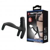 Черная вибронасадка на пенис Vibrating Penis Sling - Baile - в Уфе купить с доставкой