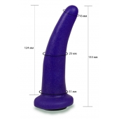 Фиолетовая гладкая изогнутая насадка-плаг - 13,3 см. - LOVETOY (А-Полимер) - купить с доставкой в Уфе