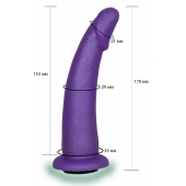 Фиолетовая гладкая изогнутая насадка-плаг - 17 см. - LOVETOY (А-Полимер) - купить с доставкой в Уфе