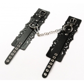 Узорчатые кожаные оковы с регулируемыми ремешками - Crazy Handmade - купить с доставкой в Уфе