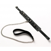 Черный ошейник с шипами и поводком - Crazy Handmade - купить с доставкой в Уфе