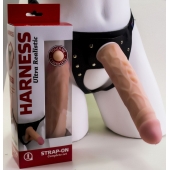 Насадка-фаллос в комплекте с трусиками Harness - 21,6 см. - LOVETOY (А-Полимер) - купить с доставкой в Уфе
