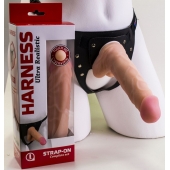 Страпон Harness из двух предметов: регулируемые трусики и насадка-фаллос - 17,5 см. - LOVETOY (А-Полимер) - купить с доставкой в Уфе