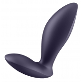 Фиолетовый анальный вибростимулятор Power Plug - Satisfyer - в Уфе купить с доставкой