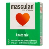 Презервативы анатомической формы Masculan Anatomic - 3 шт. - Masculan - купить с доставкой в Уфе