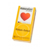 Презервативы с колечками и пупырышками Masculan Ribbed+Dotted - 10 шт. - Masculan - купить с доставкой в Уфе