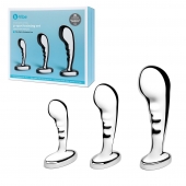 Набор из 3 стальных стимуляторов простаты Stainless Steel P-spot Training Set - b-Vibe - в Уфе купить с доставкой