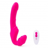 Розовый безремневой страпон на радиоуправлении Strapless Together - 22 см. - Together Toy - купить с доставкой в Уфе