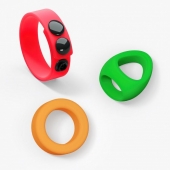 Набор из 3 разноцветных эрекционных колец Kit Neon Ring - Love to Love - в Уфе купить с доставкой