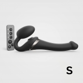 Черный безремневой страпон Multi Orgasm Size S с клиторальной стимуляцией - Strap-on-me - купить с доставкой в Уфе