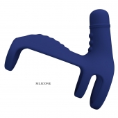 Синяя вибронасадка на пенис Vibrating Penis Sling - Baile - в Уфе купить с доставкой