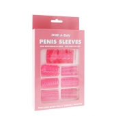 Набор из 7 розовых насадок на пенис ONE-A-DAY PENIS SLEEVES PINK - Seven Creations - в Уфе купить с доставкой