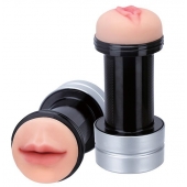 Двусторонний мастурбатор REALSTUFF 2 IN 1 HUMMER MOUTH   VAGINA - ротик и вагина - Dream Toys - в Уфе купить с доставкой