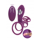 Фиолетовая эрекционная вибронасадка Halo Halo C-Ring Sleeve - Toy Joy - в Уфе купить с доставкой