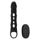 Черная насадка-удлинитель Vibrating Extender With Remote с вибрацией - Dream Toys - в Уфе купить с доставкой