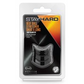 Черное эрекционное кольцо на мошонку Beef Ball Stretcher Snug X Long - Blush Novelties - в Уфе купить с доставкой