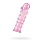 Розовая насадка на пенис с шипами - 12,5 см. - A-toys - в Уфе купить с доставкой