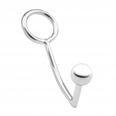 Кольцо на пенис с анальным стимулятором Stainless Steel Anal Hook   Cock Ring - BlueLine - в Уфе купить с доставкой