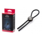 Тёмно-серое эрекционное кольцо с зажимом Again and Again Adjustable Cock Ring - Fifty Shades of Grey - в Уфе купить с доставкой