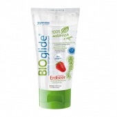 Гель-смазка на водной основе с ароматом клубники BioGlide - 80 мл. - Joy Division - купить с доставкой в Уфе