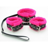 Набор с розовым мехом BDSM Light - БДСМ Арсенал - купить с доставкой в Уфе