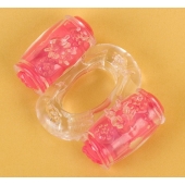 Прозрачное виброкольцо с двумя вибропульками - Toyfa Basic - в Уфе купить с доставкой