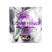 Фиолетовое виброкольцо с двумя вибропульками - Toyfa Basic - в Уфе купить с доставкой