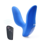 Синий вибромассажер простаты 3,5’’ Remote Control Curve P-spot Massager - 12 см. - Erokay - в Уфе купить с доставкой