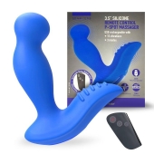 Синий вибромассажер простаты 3,5’’ Remote Control P-spot Massager - 12,5 см. - Erokay - в Уфе купить с доставкой