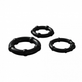 Набор из 3 черных эрекционных колец Babooom Ring Set - Adrien Lastic - в Уфе купить с доставкой