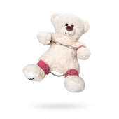 Бондажный набор: белый мишка с розовыми оковами и наручниками - Pecado - купить с доставкой в Уфе