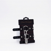 Черно-красные кожаные оковы - Crazy Handmade - купить с доставкой в Уфе