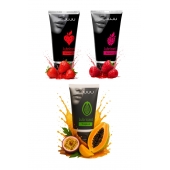 Набор из 3 съедобных лубрикантов JUJU (клубника, малина, тропические фрукты) - JuJu - купить с доставкой в Уфе Набор из 3 съедобных лубрикантов JUJU (клубника, малина, тропические фрукты) - JuJu - купить с доставкой в Уфе