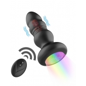 Черная анальная вибропробка с фрикционным механизмом и LED-подсветкой - 12,5 см. - Secwell в Уфе Черная анальная вибропробка с фрикционным механизмом и LED-подсветкой - 12,5 см. - Secwell