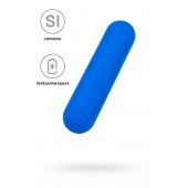 Синяя силиконовая перезаряжаемая вибропуля Nep - 8 см. - A-toys купить в Уфе с доставкой в Orgasmix.ru Синяя силиконовая перезаряжаемая вибропуля Nep - 8 см. - A-toys