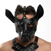 Черная кожаная маска «Собака» - Crazy Handmade - купить с доставкой в Уфе Черная кожаная маска «Собака» - Crazy Handmade - купить с доставкой в Уфе