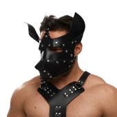 Черная кожаная маска «Собака» - Crazy Handmade - купить с доставкой в Уфе Черная кожаная маска «Собака» - Crazy Handmade - купить с доставкой в Уфе