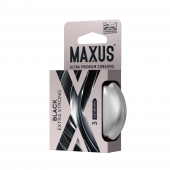 Черные утолщенные презервативы MAXUS Extra Strong с железным кейсом - 3 шт. - Maxus - купить с доставкой в Уфе