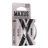 Черные утолщенные презервативы MAXUS Extra Strong с железным кейсом - 3 шт. - Maxus - купить с доставкой в Уфе