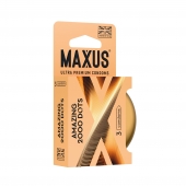 Точечные презервативы MAXUS 2000 Amazing Dots с железным кейсом - 3 шт. - Maxus - купить с доставкой в Уфе