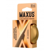 Точечные презервативы MAXUS 2000 Amazing Dots с железным кейсом - 3 шт. - Maxus - купить с доставкой в Уфе